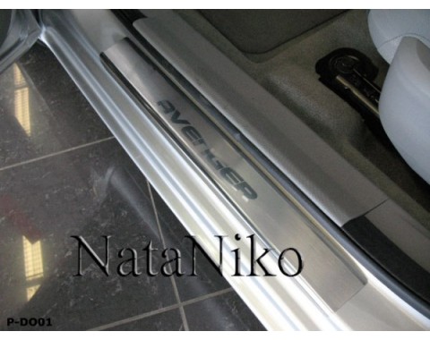 Накладки на пороги Dodge Avenger 07-(NataNiko Premium)